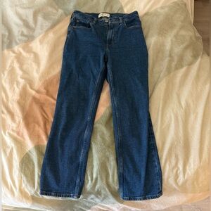 Abercrombie Blue Women's Jeans, ultra high rise ankle straight 25 short